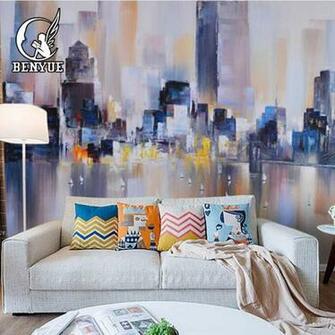 Modern Brick Wallpaper 3d Santorini Landscape Wall Mural Home
