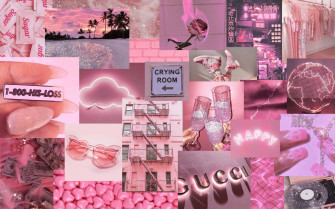 Aesthetic Laptop Collage Wallpaper