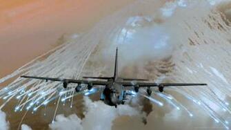 Lockheed Ac Shooting Flares Wallpaper