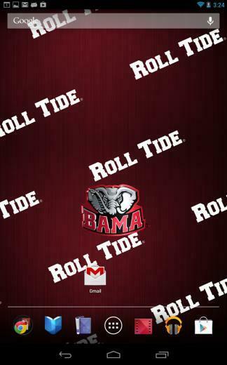 Alabama Crimson Tide Live Wallpaper With Animated 3d Logo Background