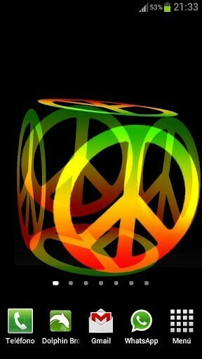Bigger 3d Rasta Peace Sign Wallpaper For Android Screenshot