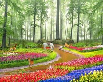 Beibehang Papel De Parede Beautiful HD Wallpaper Dream Forest