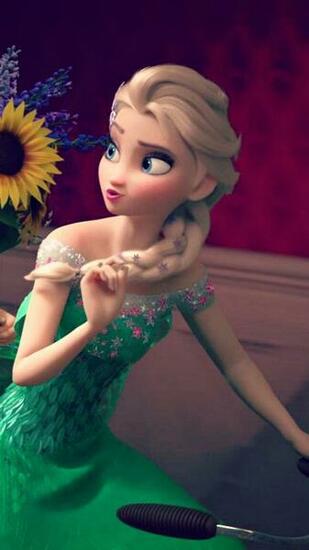 Frozen Fever Elsa Phone Wallpaper Photo