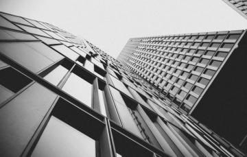 Wallpaper Windows Black And White Buildings Skyscrapers B W