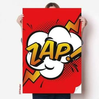 Amazon Offbb Usa Boom Exclamation Zap Sticker Poster Playbill