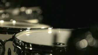 Drum Set Dark Studio Drums White Drumset On Background