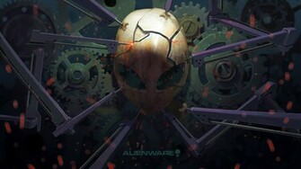 Alienware Broken Mask Cool Logo 1080p Wallpaper Compatible