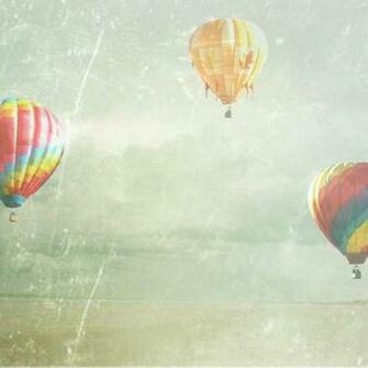 Vintage Hot Air Balloon Background Photograph