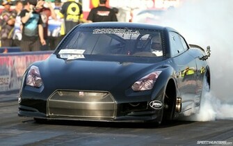 Drag Racing Nissan Skyline Gtr Race Strip Burnout Wallpaper