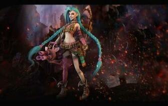 Jinx League Of Legends Loose Cannon Girl Weapon Wallpaper Photos