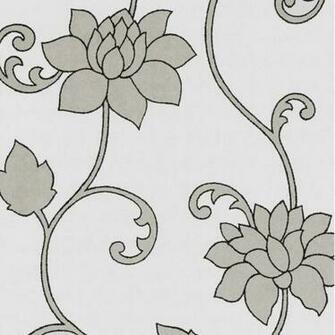 P S Decor Deluxe Orpheo Floral Trail Metallic Textured Wallpaper