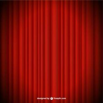 Red Curtain Background Vector