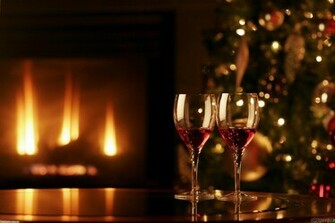 Christmas Fireplace Wallpaper Open Walls