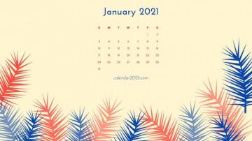 January Calendar Wallpaper Top