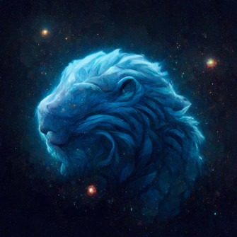 Galaxy Lion Background Wallpaper