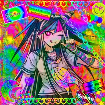 Ibuki Mioda Aesthetic Anime Glitchcore Scenecore