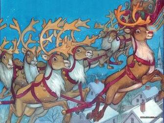 Christmas Illistration Wallpaper Reindeer