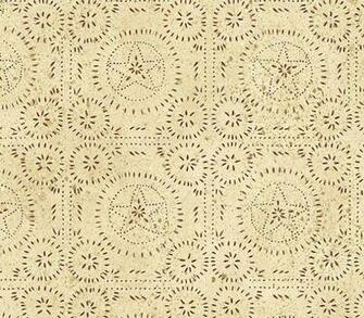 Interior Place Beige Punched Tin Star Wallpaper