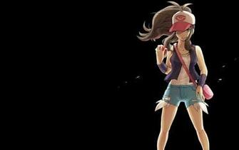 Brunettes Pokemon Poke Balls Anime Girls Denim Shorts Black
