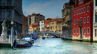 Wallpaper Italy Venice Gondolas River 4k UHD