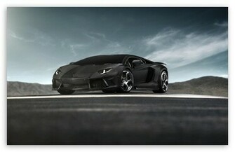Black Lamborghini Aventador Supercar HD Wallpaper For Standard