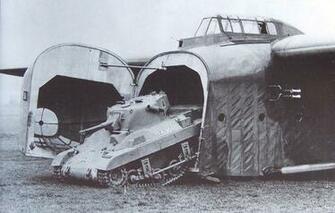 An M22 Locust Airborne Tank Exits A Hamilcar Glider Aircrafts