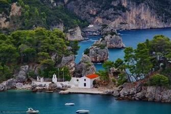 Wallpaper Greece Sea Rocks Lodge Desktop In