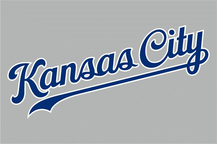 Kansas City Royals Wordmark Logo Road Scripted
