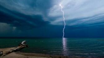 Clouds Sea Weather Lightning Seascapes HD Wallpaper You Are Ing