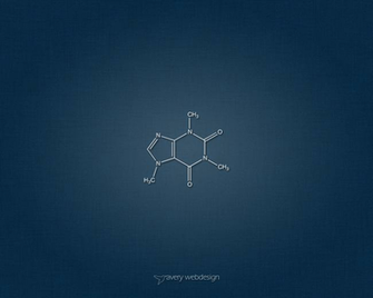 Caffeine Molecule Denim Wallpaper In Blue By