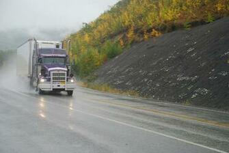 Semi Trailer Truck On Richardson Highway Travel Wallpaper And Stock
