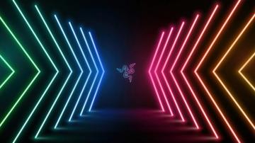 Razer Logo Neon Lights Background Wallpaper 4k HD Pc 4850f