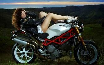 Ducati Monster Girls Bike Motorcycle HD Wallpaper Car Pictures