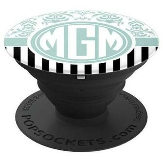 Amazon Mmg Monogram Phone Grip Blue Damask Initials