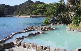 Natural Hot Springs Japan Computer Wallpaper