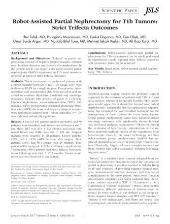 Pdf Robot Assisted Partial Nephrectomy For T1b Tumors Strict
