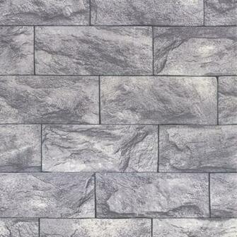 Grey Slate Brick Effect Wallpaper Erismann From I Love Uk