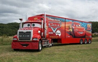 Mack Truck Car Cartoon Disney Grass Pixar
