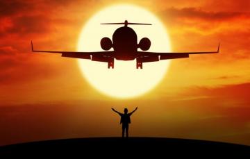 Wallpaper Flight The Plane Height Silhouette Airplane Bokeh