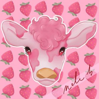 Strawberry Cow Drawing Art Cartoon