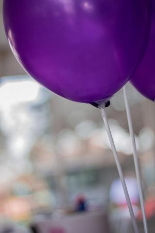 Selective Focus Purple Balloons Photo Image