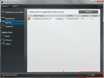 Syncing To A Blackberry Classic Using Desktop Software
