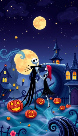 Nightmare Before Christmas Phone Wallpaper