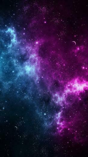 Nebula Stars Planets iPhone Wallpaper