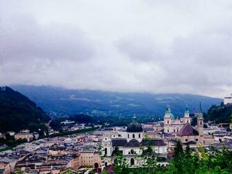 Austria Castle City Cold Landscape Mountains Salzburg