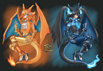 Xy Gijinka Talon The Charizardmega Charizard X By Fenneklns