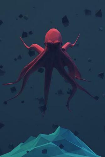 Octopus Low Poly Art Polygon Design Lowpoly Polygons