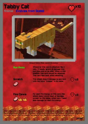 Minecraft Tcg Tabby Cat By Acaroa