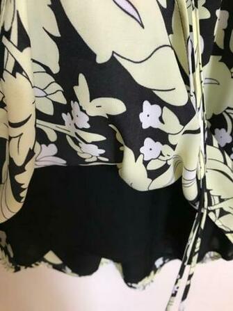 Diane Von Furstenberg Multicolor L Dvf Freya Wallpaper Leaf Black