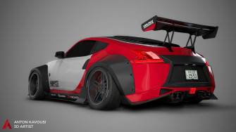 Desktop Wallpaper Nissan Z Coupe Sports Car Rear
